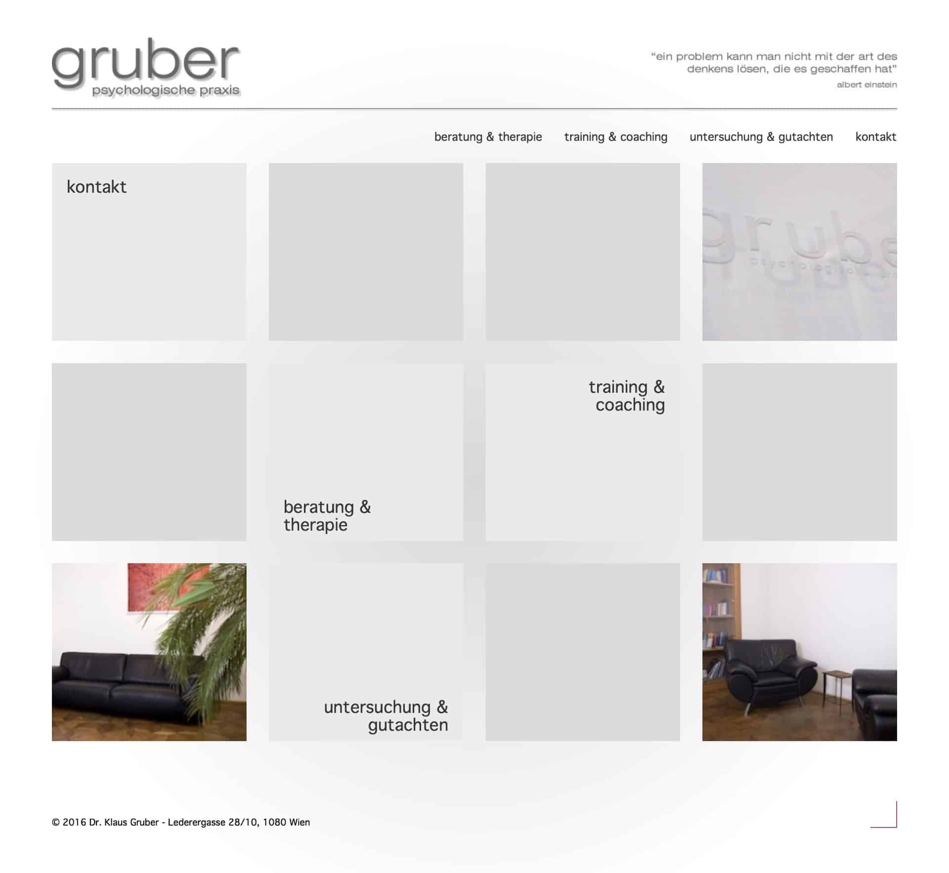 Psychotherapie und psychologische Beratung Dr. Gruber Website