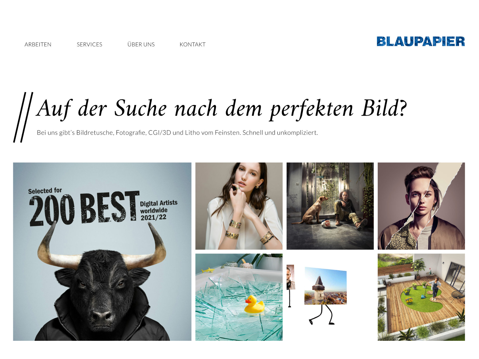 Blaupapier Website Screenshot