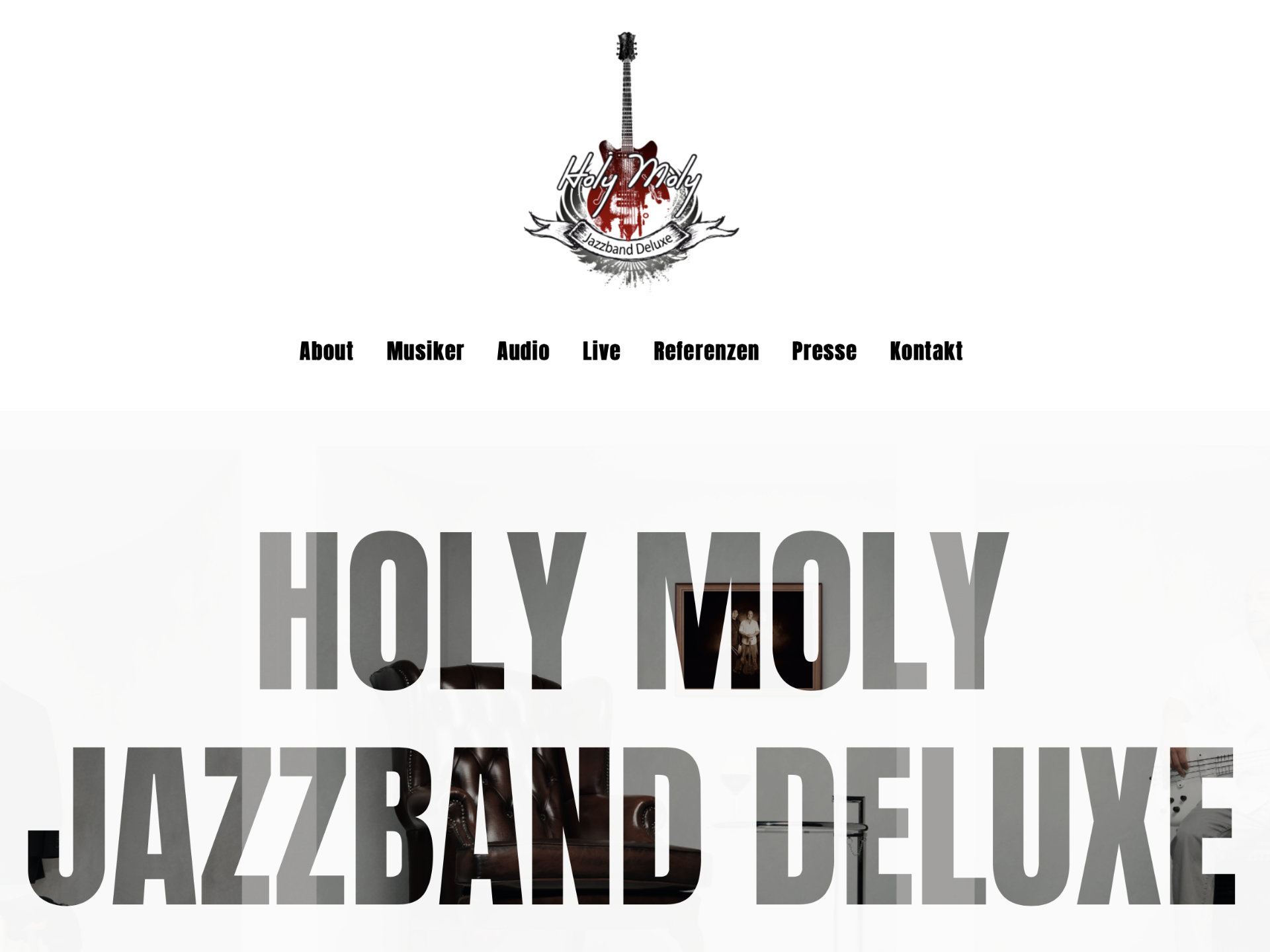 Holy Moly Jazzband Website Screenshot