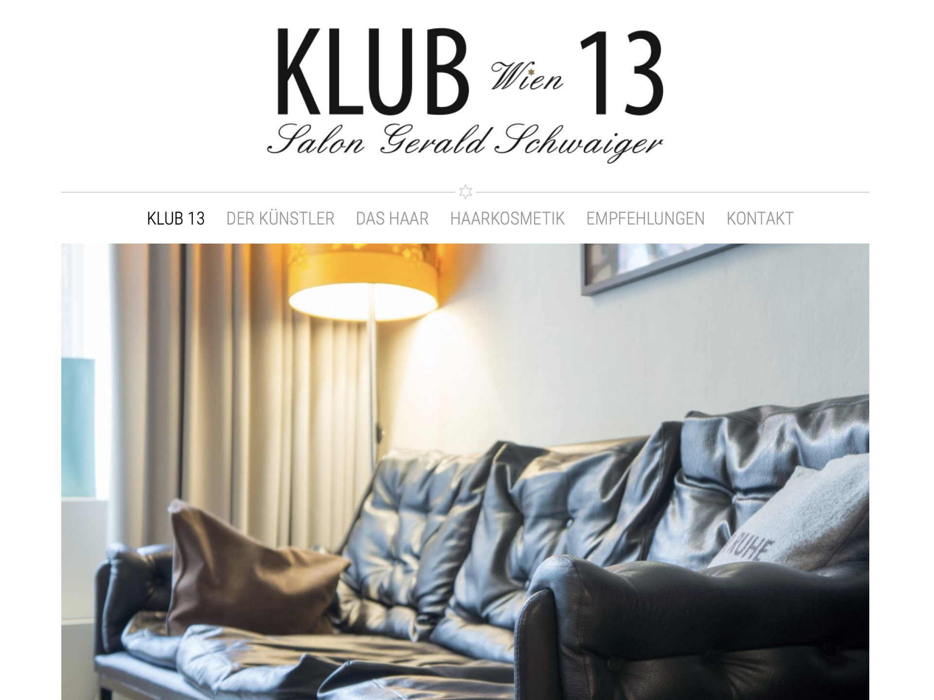 Klub 13 Friseur Website Screenshot