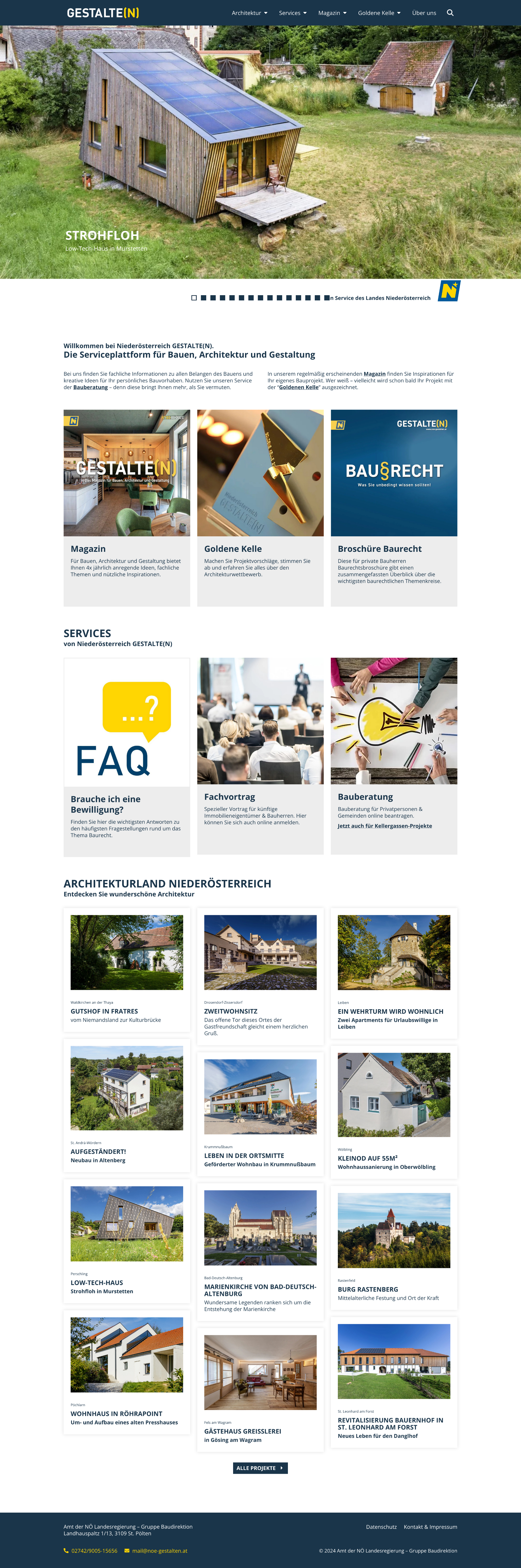 Niederösterreich GESTALTEN Website