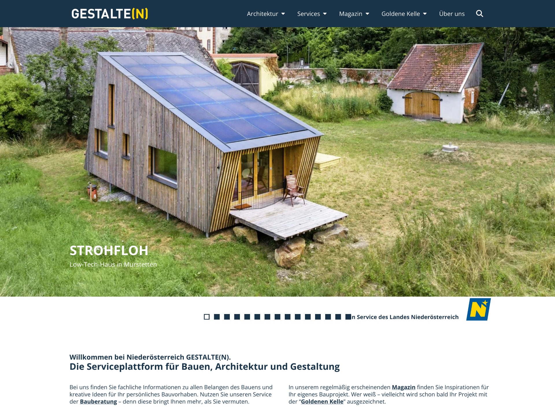 Niederösterreich GESTALTEN Website