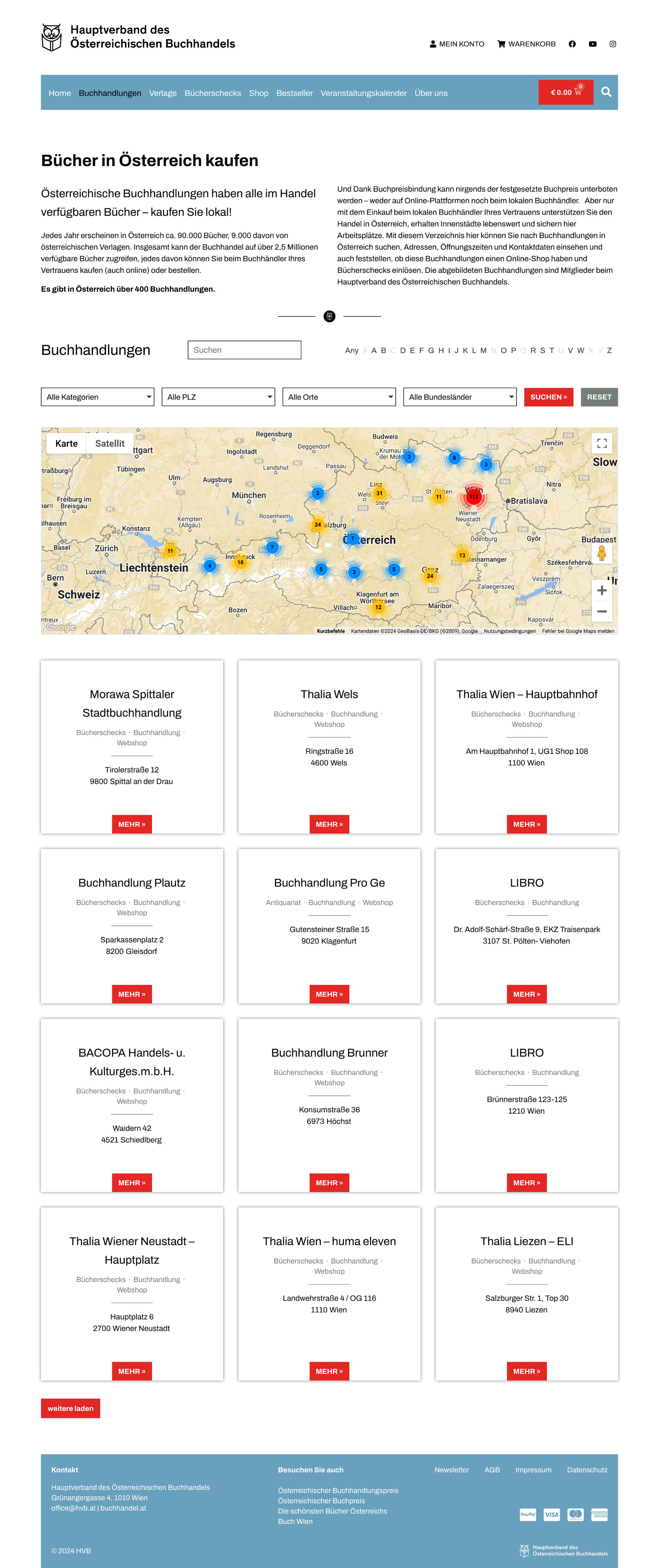 Österreichischer Buchhandel - Website