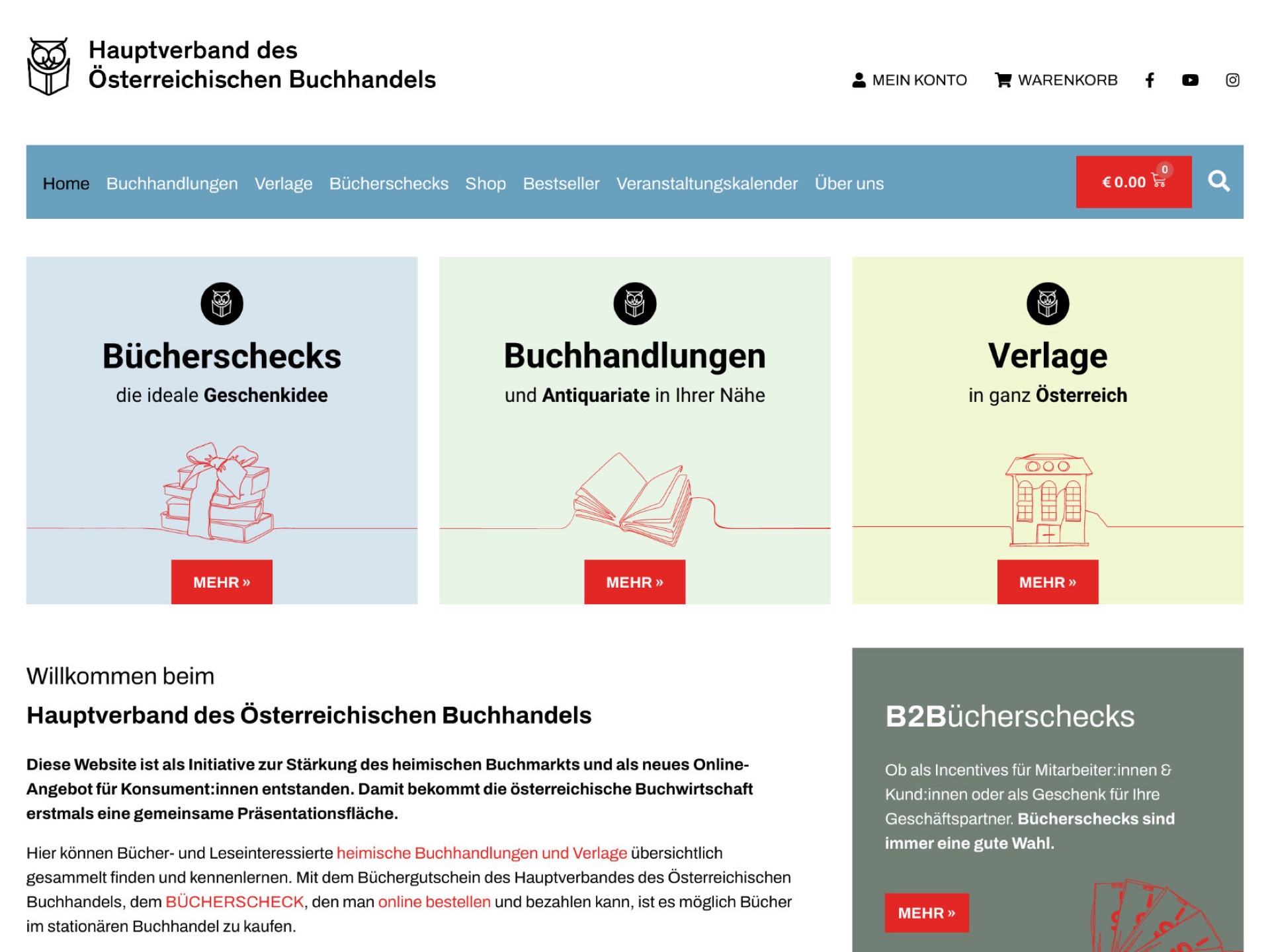Österreichischer Buchhandel - Website