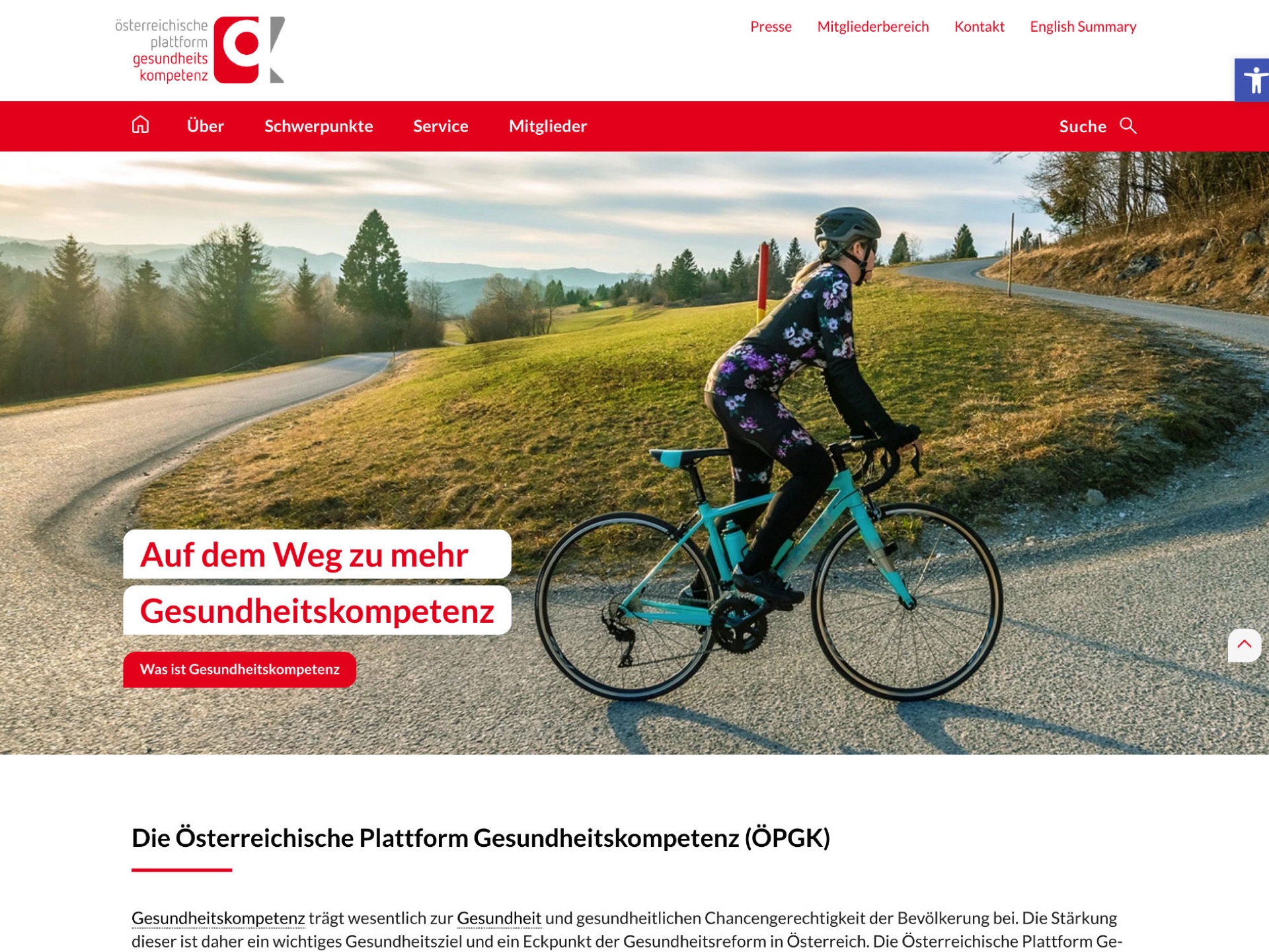 ÖPGK - Österreichische Plattform Gesundheitskompetenz - Website