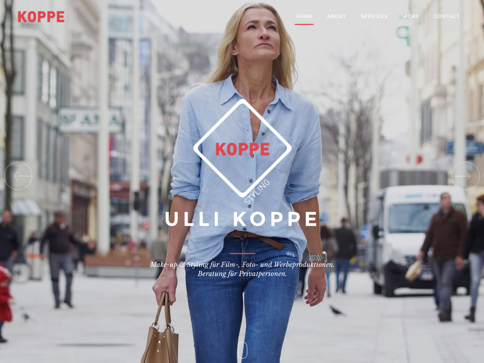Ulli Koppe Stylistin und Visagistin Website Screenshot